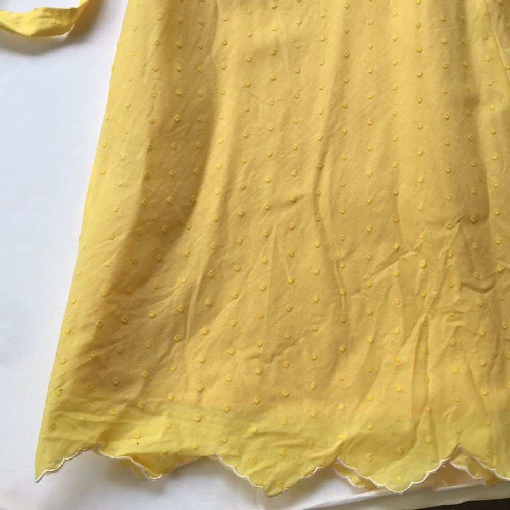 Vintage 90 Y2K Betsey Johnson Yellow Lace Milkmaid Coquette Fairy Dress Yellow 8 - Picture 13 of 17